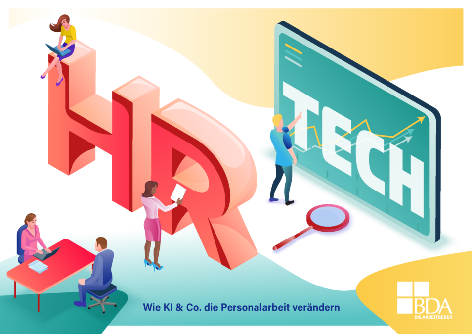 Deckblatt Broschüre: HR Tech - Wie KI & Co. die Personalarbeit verändern