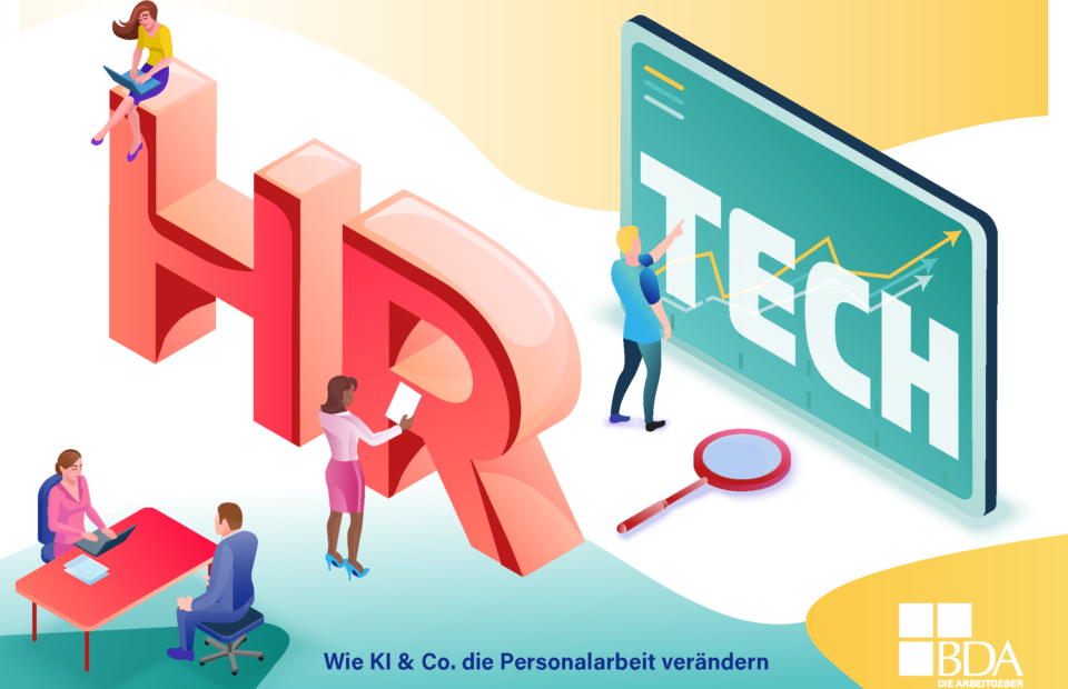 Deckblatt Broschüre: HR Tech - Wie KI & Co. die Personalarbeit verändern