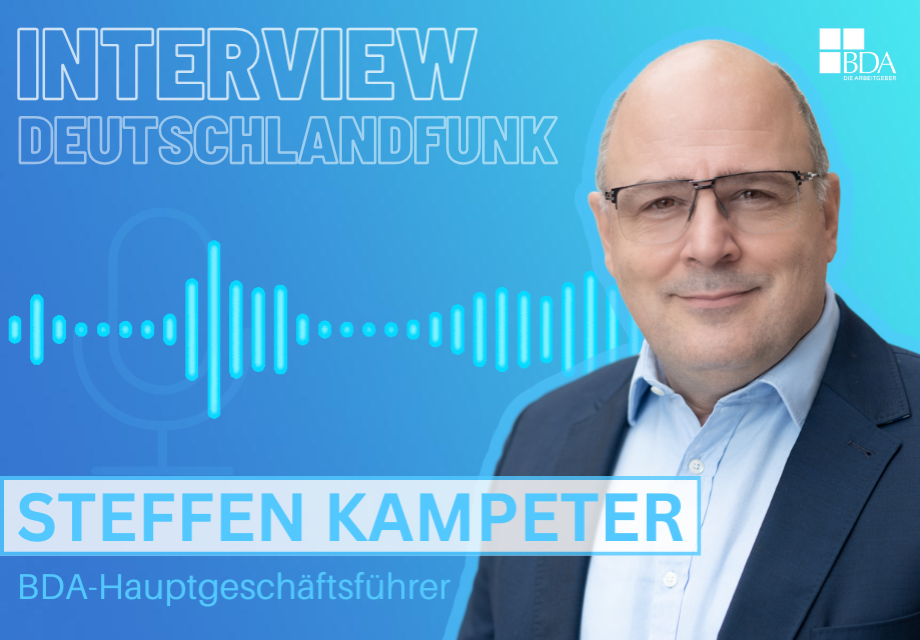 BDA-Hauptgeschäftsführer Steffen Kampeter - Interviewankündigung