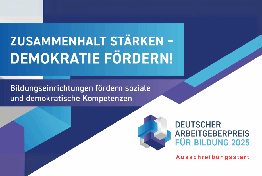 Ausschreibungsstart für den Deutschen Arbeitgeberpreis für Bildung 2025
